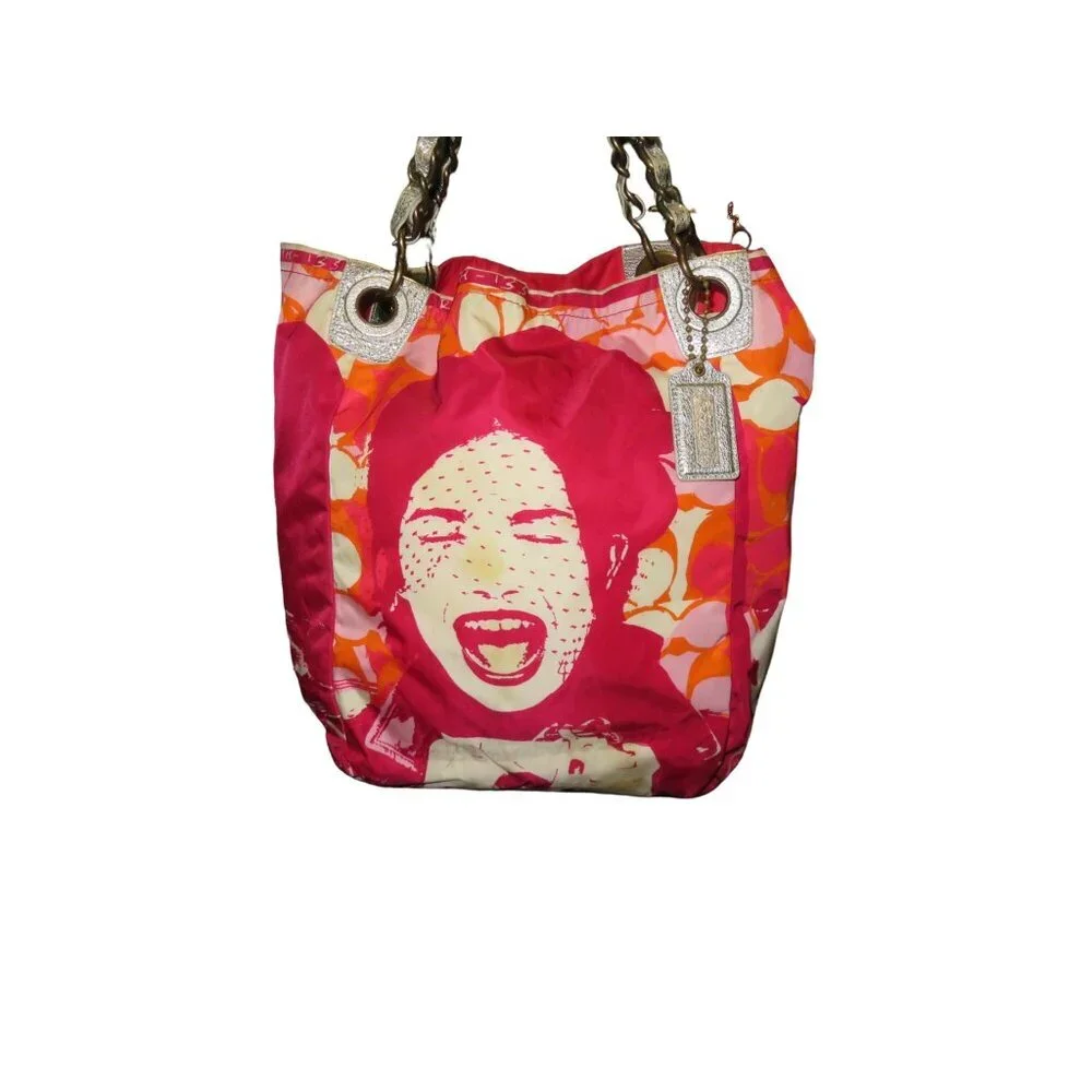 Coach Limited Edition Parker Laughing Girl  Bonnie Cashin Chain Handle Tote Bag